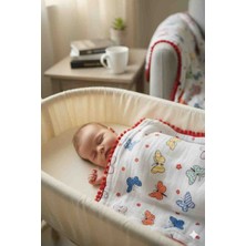 Yarımada Kadın Kooperatifi Çift Katli Bebek Battaniyesi. 1.00×0.70 Mt. Ebadindadır.