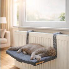 Dexpet Kedi Petek Kalorifer Radyatör Yatağı Askılı Kedi Yatağı Peluş 47X 27,5 cm 18 kg