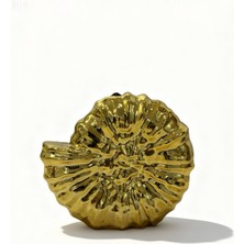 Aylesh Altın Renk Askılı Deniz Kabuğu Formlu Parlak Abiye Portföy Çanta