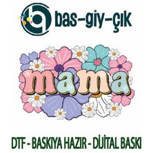 Mama Yazılı Görsel Transfer Baskı Ütü Ile Yapışan Tekstil Kumaş Baskı Dtf