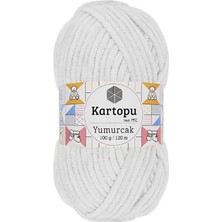 Kartopu Yumurcak Bebe (5 Adet) K010 Beyaz Renk El Örgü Ipliği