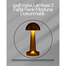 USB Şarjlı Dokunmatik LED Masa Lambası – 3 Renk Modu & Dimmer
