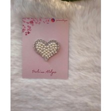 Parla'nın Atölyesi 0-3 Yaş Az Saçlı ve Saçsız Bebek Tokssı Gri Kalp