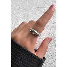 Leo'Stone Yeni Sezon Couture Tasarım Ayarlanabilir Kadın Yüzük Gümüş
