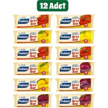 Polmix Büzgülü Çöp Torbası Orta Boy – 12 Paket (Toplam 120 Adet) – Çilek, Limon ve Lavanta Kokulu – 55x60 cm – Dayanıklı ve Sızdırmaz