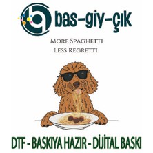 Spaghettı Köpek Görseli Transfer Baskı Ütü Ile Yapışan Tekstil Kumaş Baskı Dtf