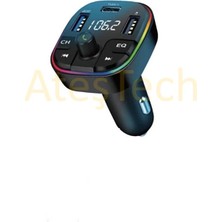 AteşTech Bluetooth Araç Kiti USB Fm Transmitter  Aux • Tf Kart • Handsfree • Şarj Özellikli