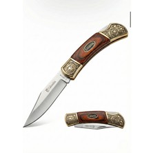 Visby Home Columbia Kurtlar Vadisi Çakısı 14,5 cm - Sırttan Kilitli - Pirinç Balçaklı