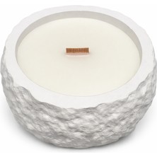 Glaze Mud Ay Görünümlü Kapaklı Dekoratif Mum | Minimal Ev & Ortam Mumu