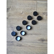 Qualitev 10 Adet Siyah Plastik Kapak 3 cm 28 Ağız ( Sadece Kapak )