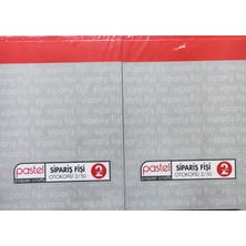 Pastel Sipariş Fişi Otokopili Makbuz 14X20 cm 2 Nüsha 2/50 12 Adet