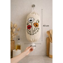 Hig Store Punch Panç Poşetlik Nakışlı - Poşet Düzenleyici - Poşet Organizeri 1 Adet 40X25 cm