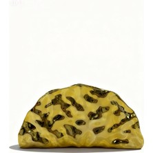 Kadın Askılı Abiye El Çantası Altın Renk Metalik Sert Tasarım Clutch