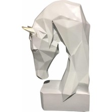 Hanlar Home Beyaz Kübik At Kitap Tutucu Ev Ofis Dekorasyon Aksesuarı Biblo