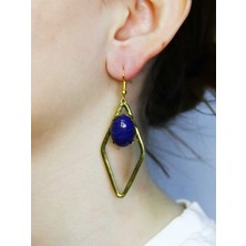 Esha Doğal Taş Lapis Doğal Taşlı Kadın Küpe EUKU34L