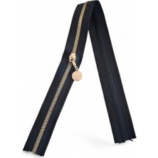 Nildenhobim Çanta Fermuarı - Altın Dişli -  Uzunluk  50 cm  - Genişlik 3.5 cm ( Siyah )
