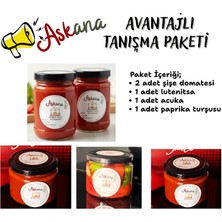 Aşkana Avantajlı Tanışma Paketi - Şişe Domatesi + Acuka + Lutenitsa + Paprika Turşusu (Toplam 5 Ürün)