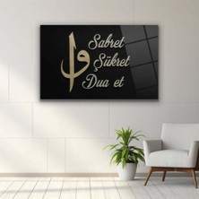 Dekorica Sabret Şükret Dua Et Cam Tablo