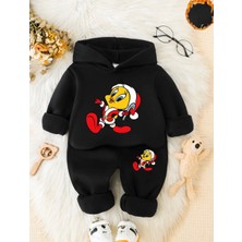 Punix Kids Punıx Kıds Özel Seri Kapüşonlu Ponpon Bereli  Tweety Baskılı %100 Pamuk Kışlık Kız Çocuk Eşofman Takımı