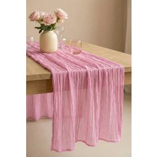 Wellstil Nuvé | %100 Pamuk Tül Runner 90 x 200 cm Bohem, Düğün Nişan Organizasyon Masa Örtüsü