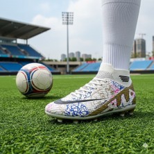 Rungo Laliga 45-46-47 Battal Boy Çoraplı Desenli Halısaha Çimsaha Krampon