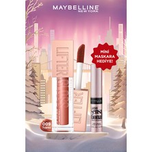 Luua Maybelline New York Lifter Gloss Nemlendirici Dudak Parlatıcısı 009 Topaz & Mini Lash Sensational Maskara Makyaj Seti