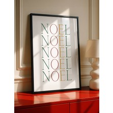 Fuart.Co Beş Noel Yazısı Altalta Djital Baskı Yeni Yıl Noel Temalı Poster (Çerçevesiz) Nofu