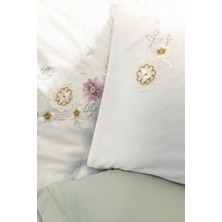 LTG Nova 3D Nakışlı Çift Kişilik Saten Nev Takımı Jenka Mint