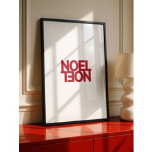 Fuart.Co Çift Noel Yazılı Djital Baskı Noel Temalı Poster (Çerçevesiz) Nofu