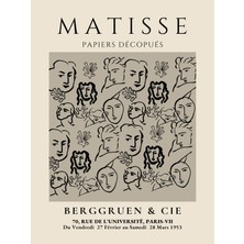 Fuart.Co Matisse Siyah Yüzler Matisse Sanat Serisi Dijital Baskı Poster (Çerçevesiz) Mtfu