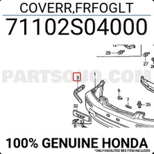Premium Tampon Bandı Civic Ön Sağ  1996-1998 Sedan / H.b (Oem NO:71102S04000)