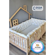 Yasetex Tasarım Montessori Yatak ve Beşik Için 4 Kenar Koruma Seti Tavşan Desenli