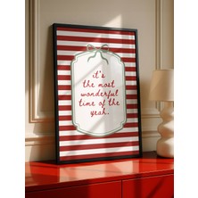 Fuart.Co Noel Text Djital Baskı Noel Temalı Poster (Çerçevesiz) Nofu