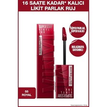 Luua Maybelline New York Super Stay Vinyl Ink Uzun Süre Kalıcı Likit Parlak Ruj 55 Royal