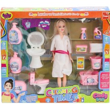 Oydaş Oyuncak 02452 Cindy Doll Bebek Lavabo ve Temizlik Seti
