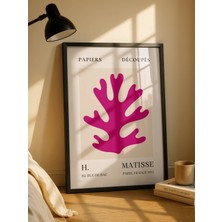 Fuart.Co Matisse Fuşya Mercan Matisse Sanat Serisi Dijital Baskı Poster (Çerçevesiz) Mtfu