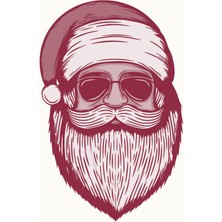 Fuart.Co Gözlüklü Noel Baba Djital Baskı Noel Temalı Poster (Çerçevesiz) Nofu