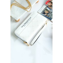 Choscale Telefon Bölmeli Tek Fermuarlı Yumuşak Dokulu Kartlıklı Cüzdan