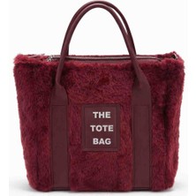 Mira Kadın Yumuşak Peluş Tote Bag – Kışlık Şık Omuz ve El Çantası