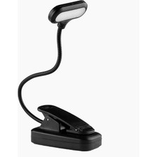 Ceyden Store Ledli Klipsli SİYAH, kalem PİLLİ Kitap Okuma Lambası Mandallı Işık Masa Lambası Kitap Okuma Işığı