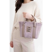 Mira Kadın Yumuşak Peluş Tote Bag – Kışlık Şık Omuz ve El Çantası