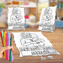 Asilmeydan Seni Seviyorum Anne Boyama Puzzle Tablo Çocuk Eğitici Yapboz