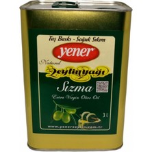3 Lt Yener Taş Baskı Zeytinyağı (Yeni Mahsül 2025-2026)