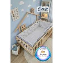 Yasetex Tasarım Montessori Yatak ve Beşik Için 4 Kenar Koruma Seti Samanyolu Desenli