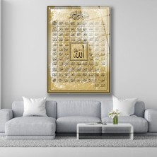 Dekorica Allah'ın 99 Ismi Cam Tablo
