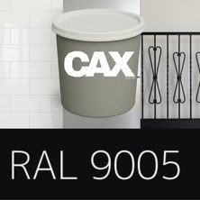 Cax 1 Litre Siyah  Metal Boyası - Hızlı Kuruyan Pas Önleyici Parlak Boya - Tüm Metal Yüzeyler Için