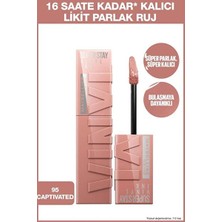 Luua Maybelline New York Super Stay Vinyl Ink Uzun Süre Kalıcı Likit Parlak Ruj 95 Captivated