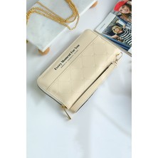 Choscale Telefon Bölmeli Tek Fermuarlı Yumuşak Dokulu Kartlıklı Cüzdan