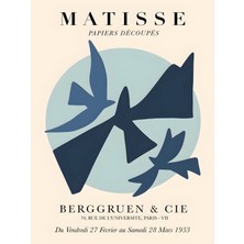Fuart.Co Matisse Paris Kuşu Matisse Sanat Serisi Dijital Baskı Poster (Çerçevesiz) Mtfu