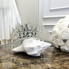 Taşmeran Zirkon Taş Tasarımlı Gelin Tacı Kaliteli Özel Koleksiyon Düğün Kına Nişan Söz Tacı A-7 TKY0426